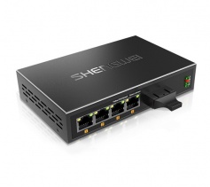 1光4電千兆單模雙纖 單個裝 勝為SC口光纖收發(fā)器 20KM BGHJ104G